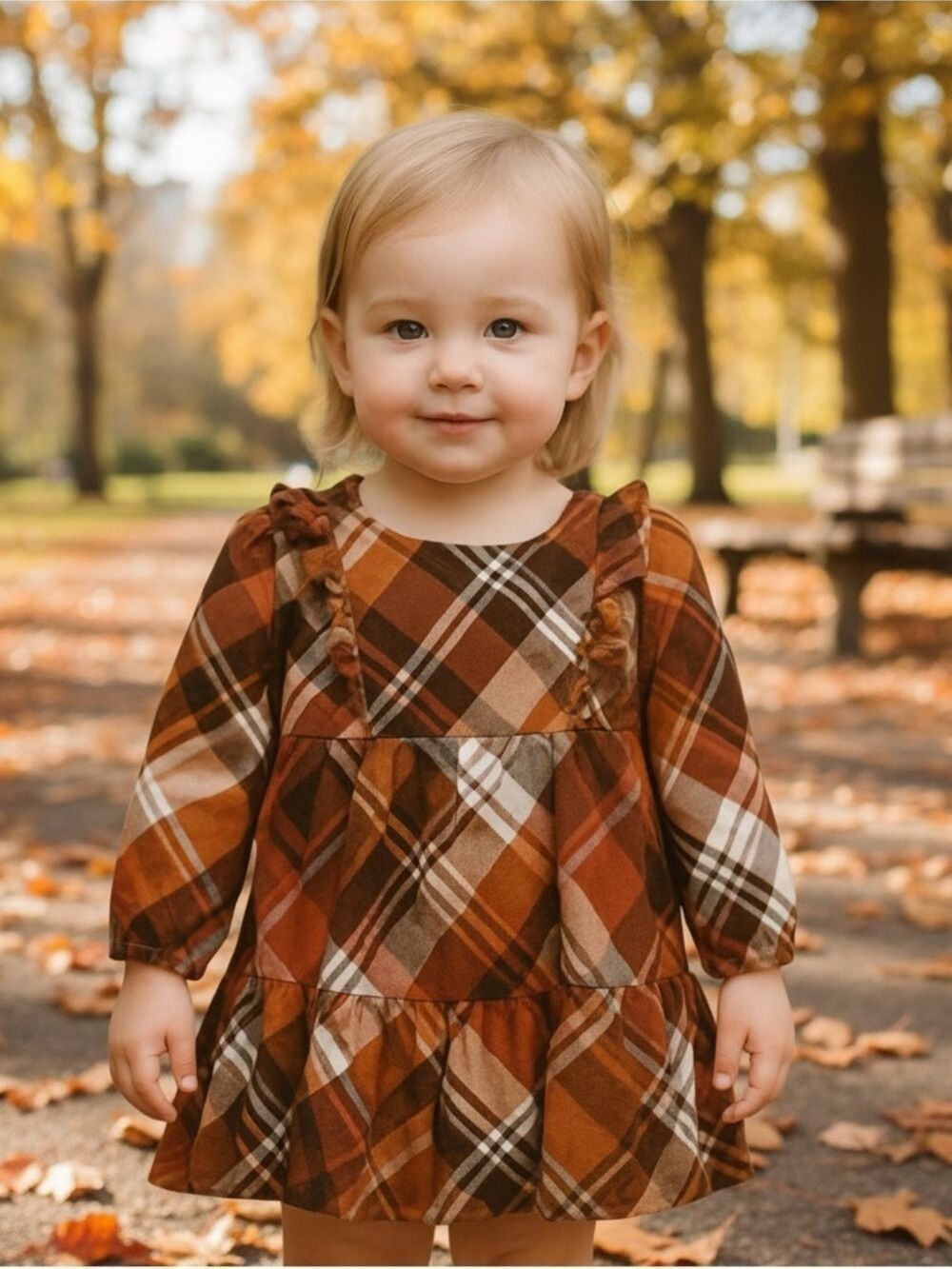Toddler Plaid Dress Set with Ruffle Sleeves - Gymboree 2T